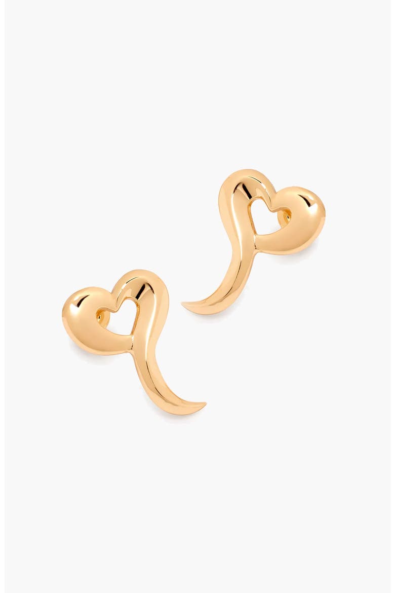 Loff Mini Heart Studs In Gold, Main, color, Gold
