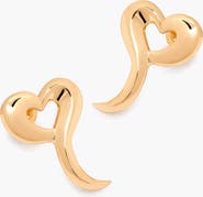 YOJ Loff Mini Heart Studs In Gold