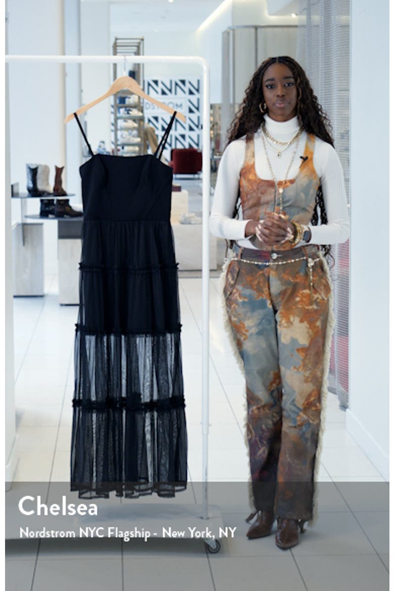 Whisper Strappy Tulle Maxi Dress video