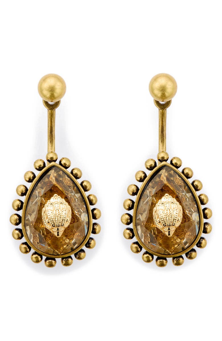 Kurt Geiger London Crystal Barbell Drop Earrings, Main, color, Light Colorado