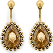 Kurt Geiger London Crystal Barbell Drop Earrings