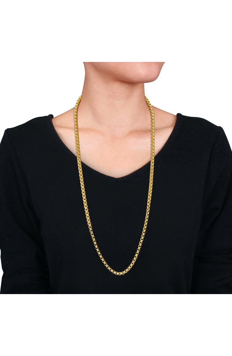 DELMAR Box Link Chain Necklace, Alternate, color, Gold