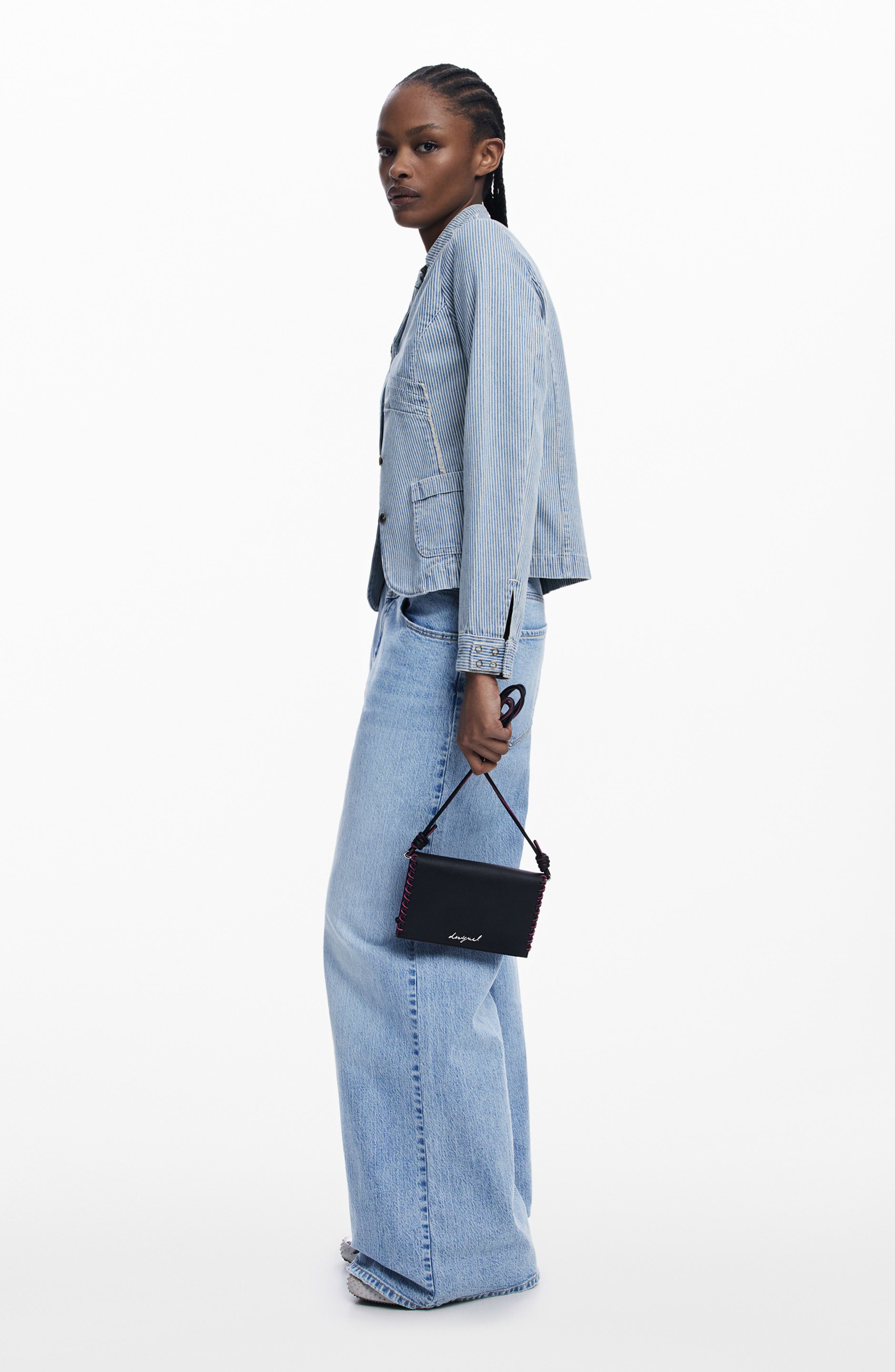 Desigual Others Faux Leather Wallet on a Strap, Alternate, color, Black