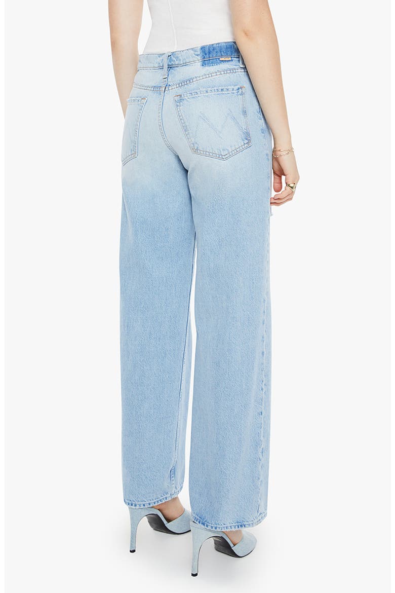 The Spinner Sneak High Waist Ripped Wide Leg Jeans, Alternate, color, PEDAL FASTER