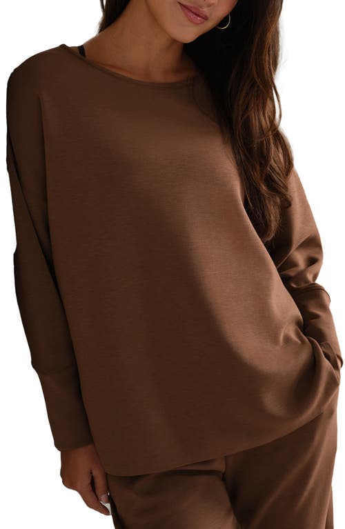 Rhone Dreamglow Pullover Sweatshirt In Brown