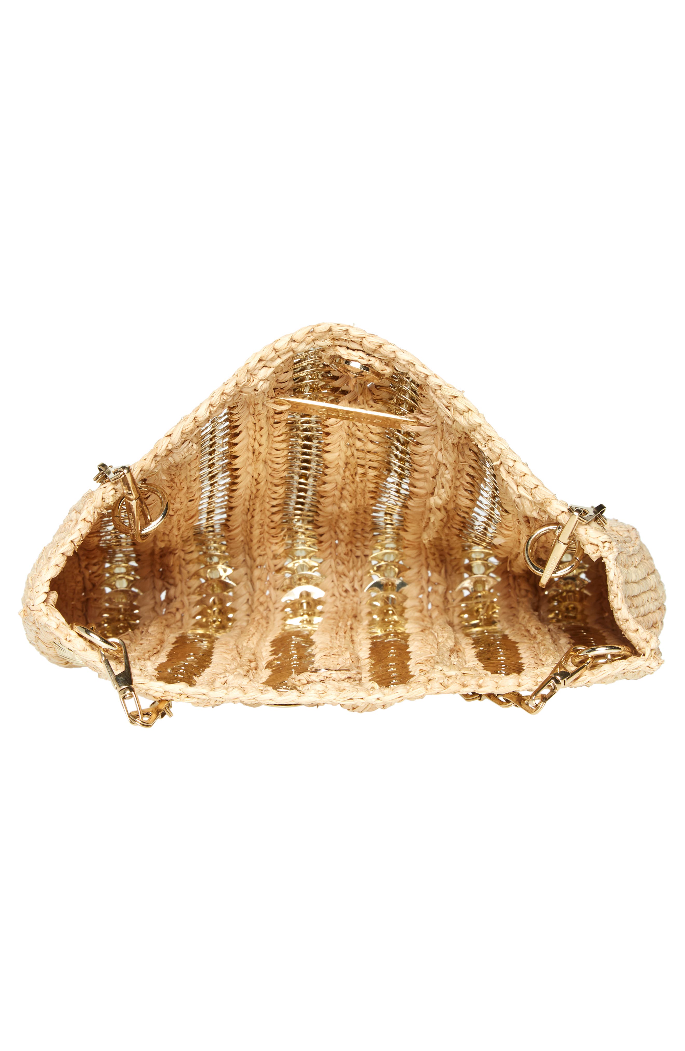 Rabanne 1969 Raffia Shoulder Bag, Alternate, color, 