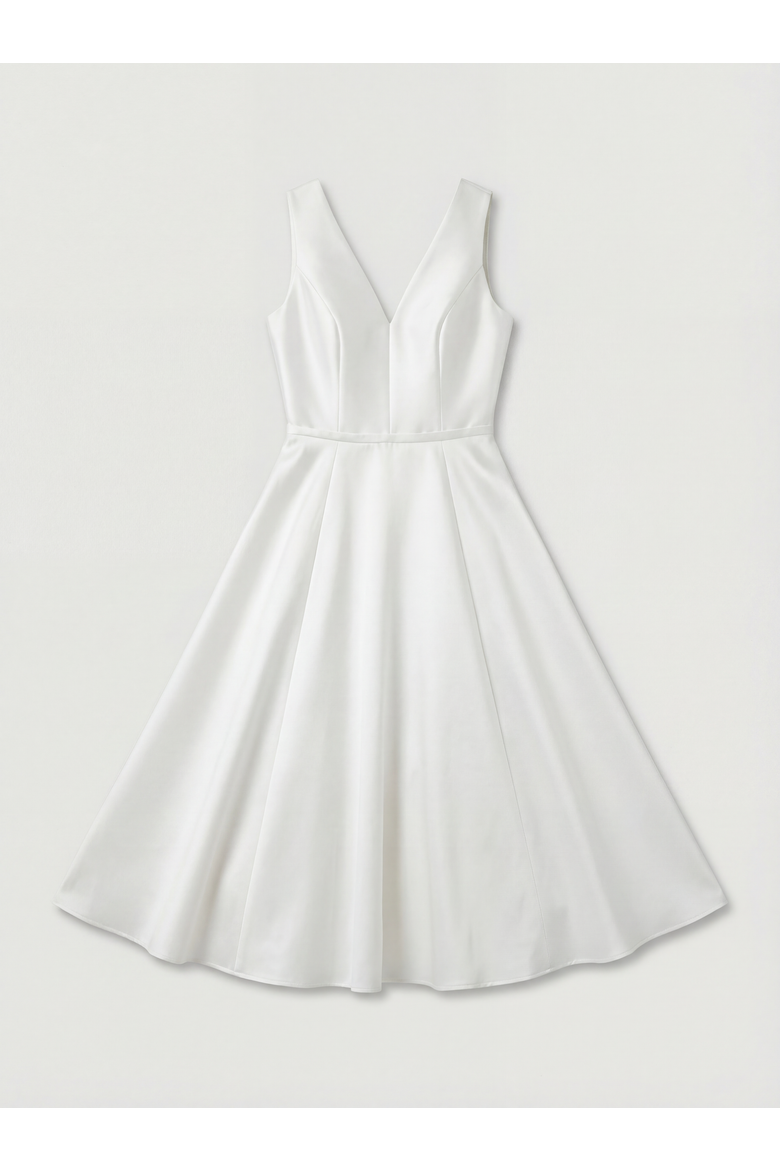 Midi Wedding Dress With Pockets, Alternate, color, Ivory