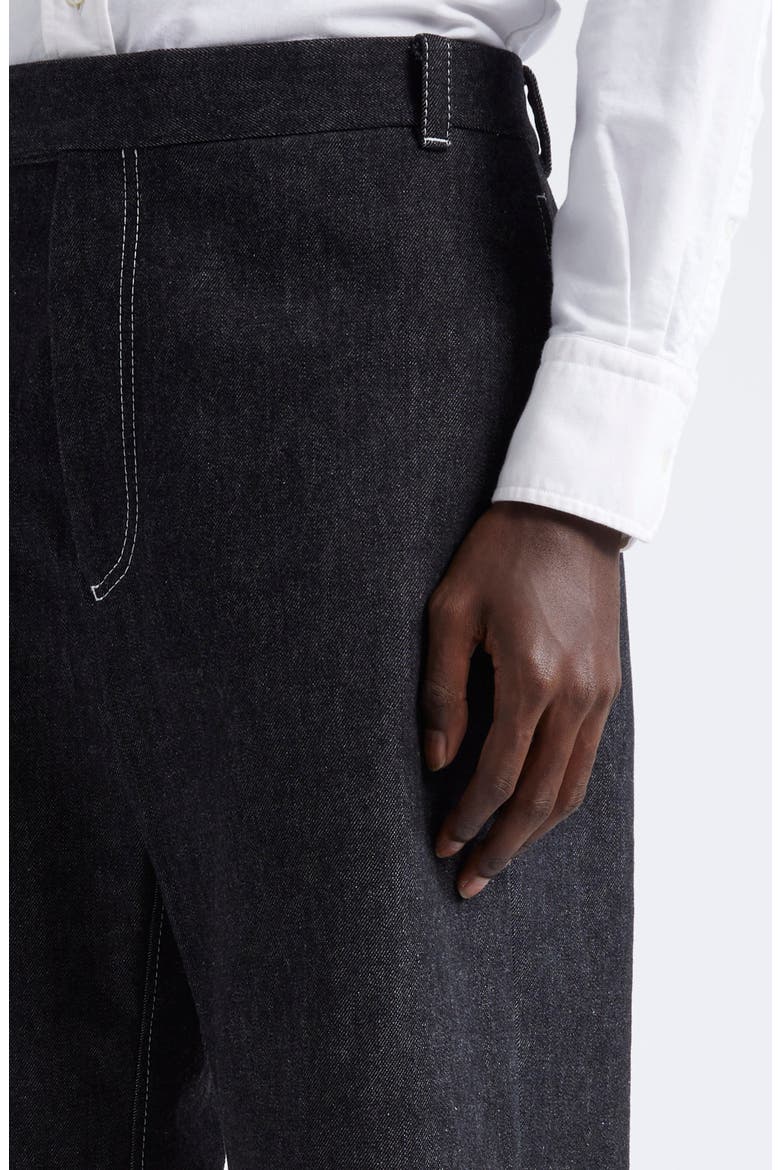 Unconstructed Straight Leg Jeans, Alternate, color, BLACK