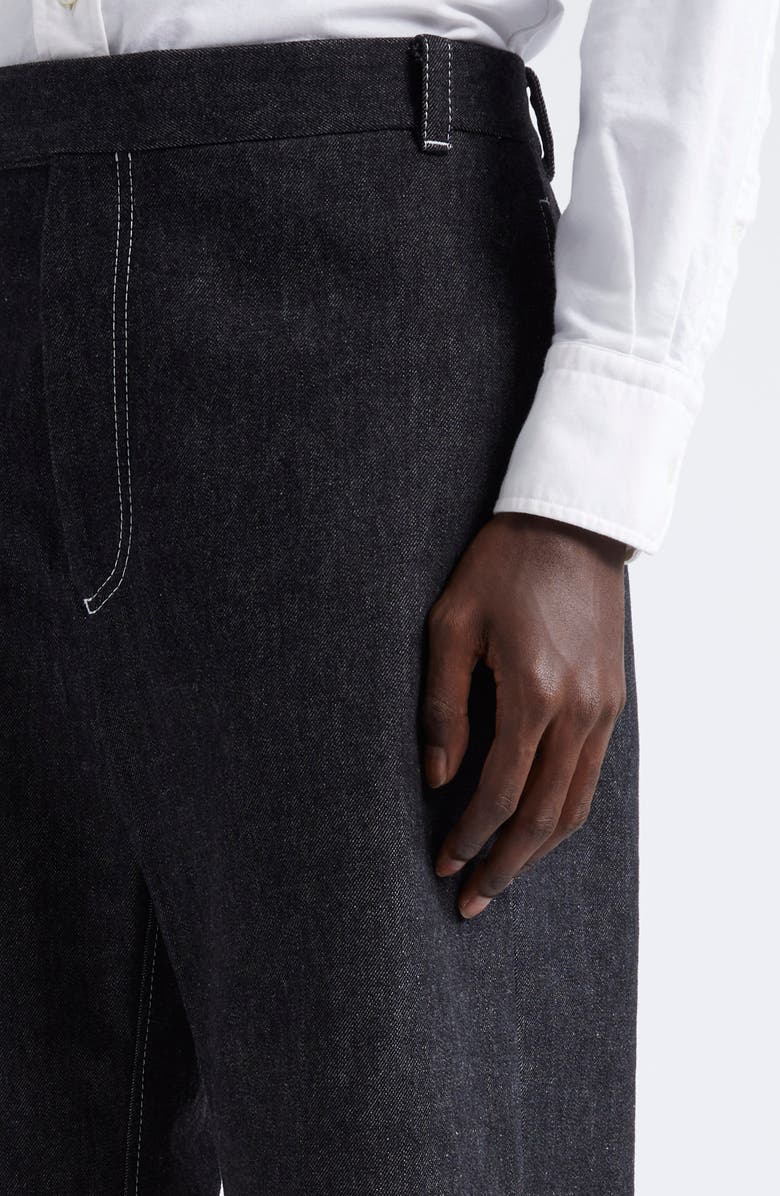 Thom Browne Unconstructed Straight Leg Jeans, Alternate, color,