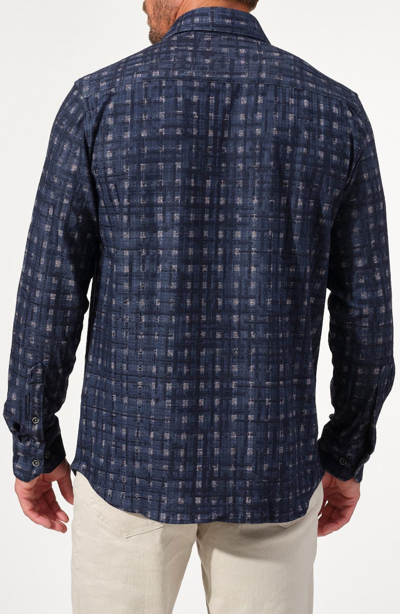 STUDIO GARNET LOS ANGELES Jacquard Knit Shirt, Alternate, color, Oat/Blue
