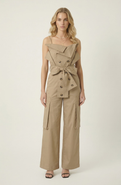 Modenaire Off Shoulder Cargo Jumpsuit