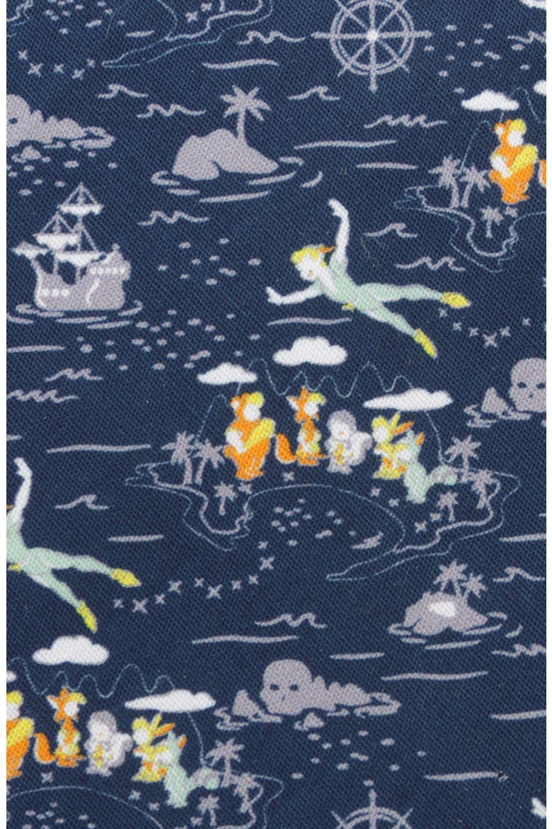 Peter Pan Flying Blue Cotton Tie, Alternate, color, MULTI