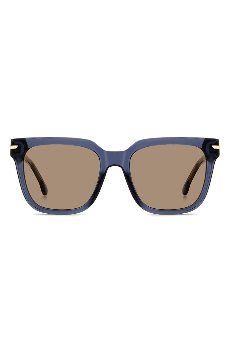 Victoria Beckham 53mm Square Sunglasses, Main, color, Blue/ Brown