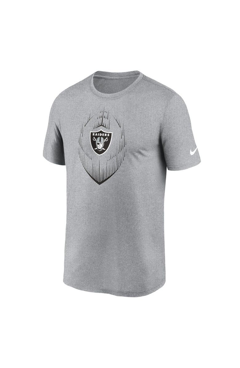 Nike Men's Nike Heather Gray Las Vegas Raiders Primetime Legend Icon Performance T-Shirt, Alternate, color, Heather Gray