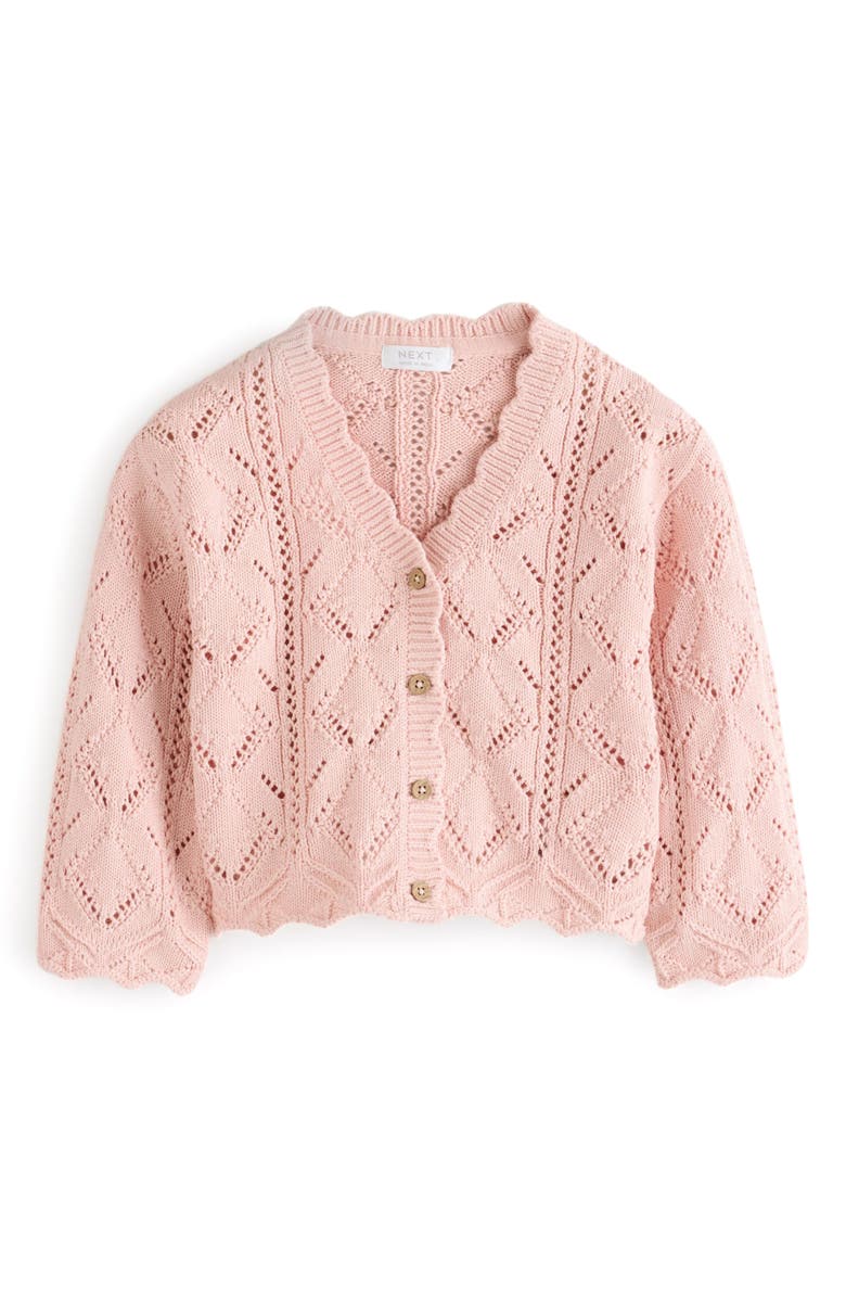 NEXT Kids' Pointelle Cotton Cardigan, Main, color, 