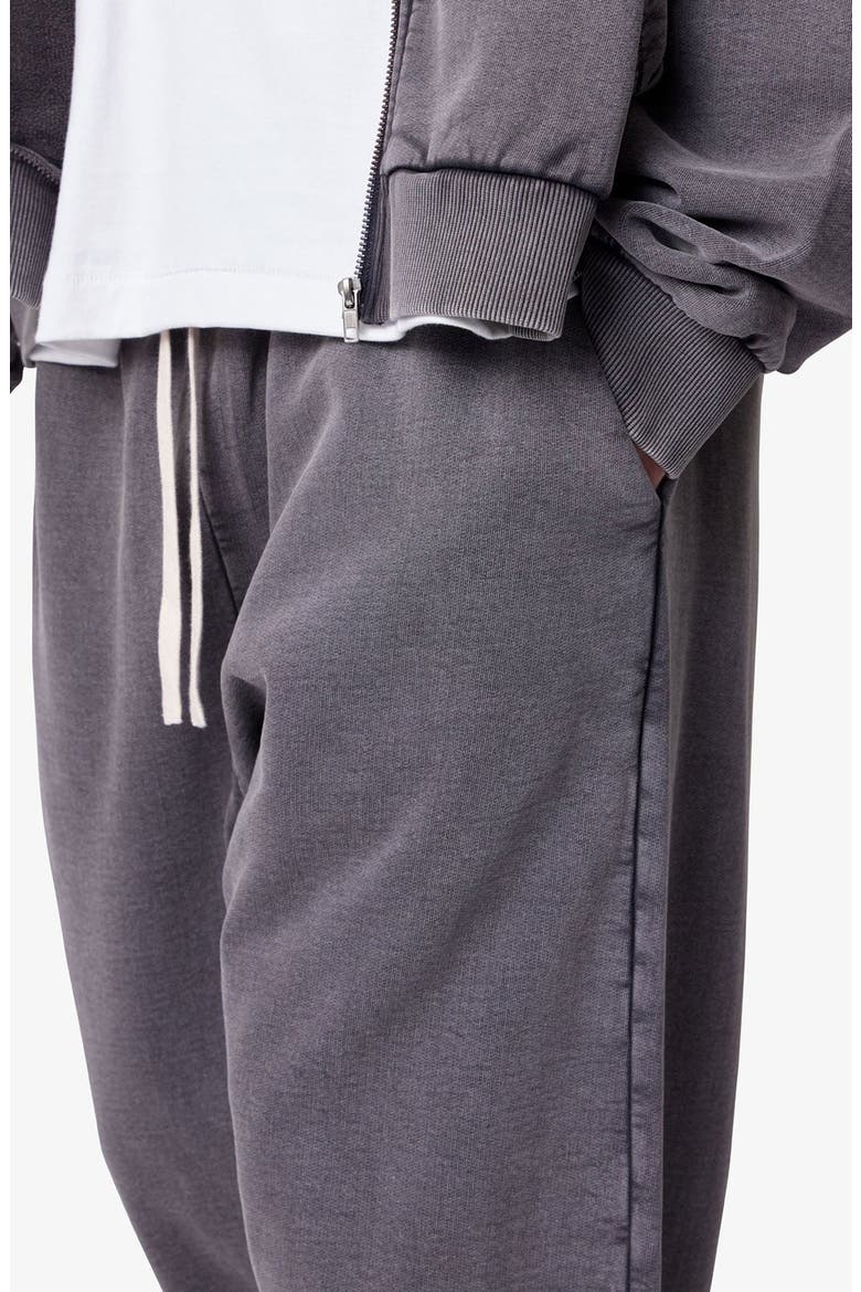 Ultra Baggy Washed Cotton Fleece Sweatpants, Alternate, color, VINTAGE BLACK