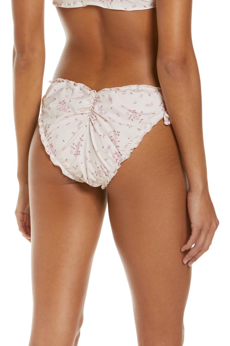 x Gigi Hadid Colby Ruffle Bikini Bottoms, Alternate, color, SWEET ROSE