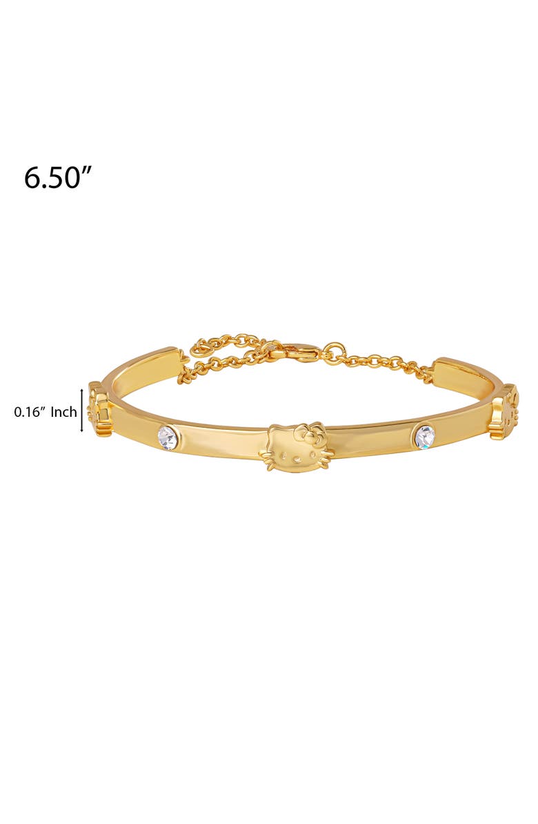 Hello Kitty Station Bracelet, Gold-Tone, Crystal Accents, Alternate, color, Gold Tone