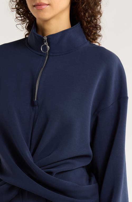 Mpg Dreamweave Crossover Quarter Zip In Blue