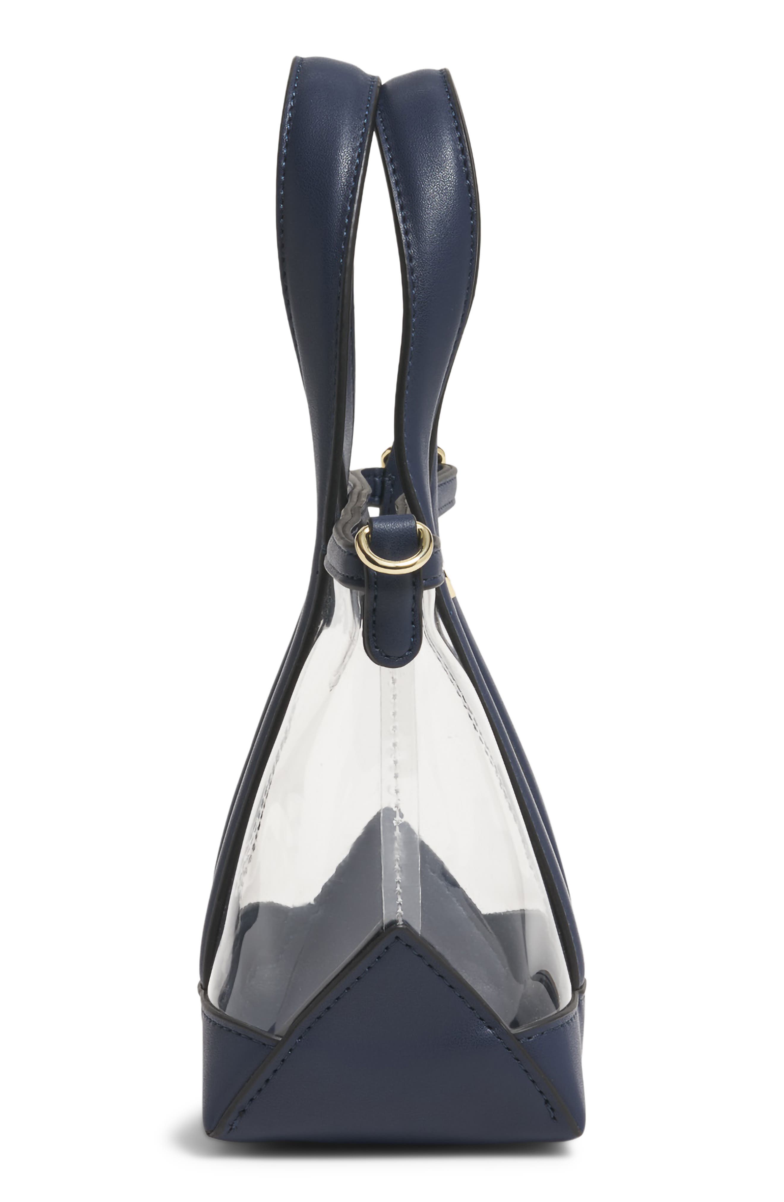 Stoney Clover Lane Mini Clear Vinyl Tote, Alternate, color, Sapphire
