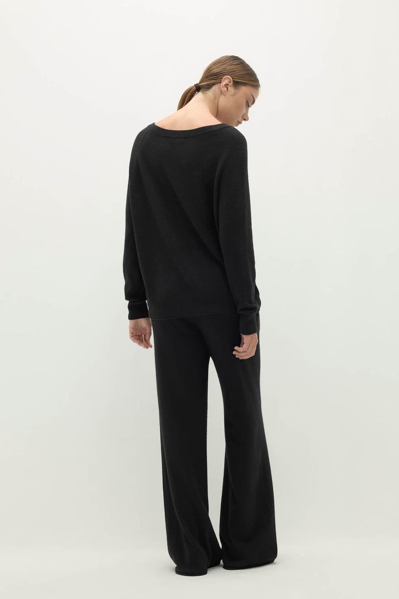 Azalea Cashmere Boatneck Sweater, Alternate, color, Black