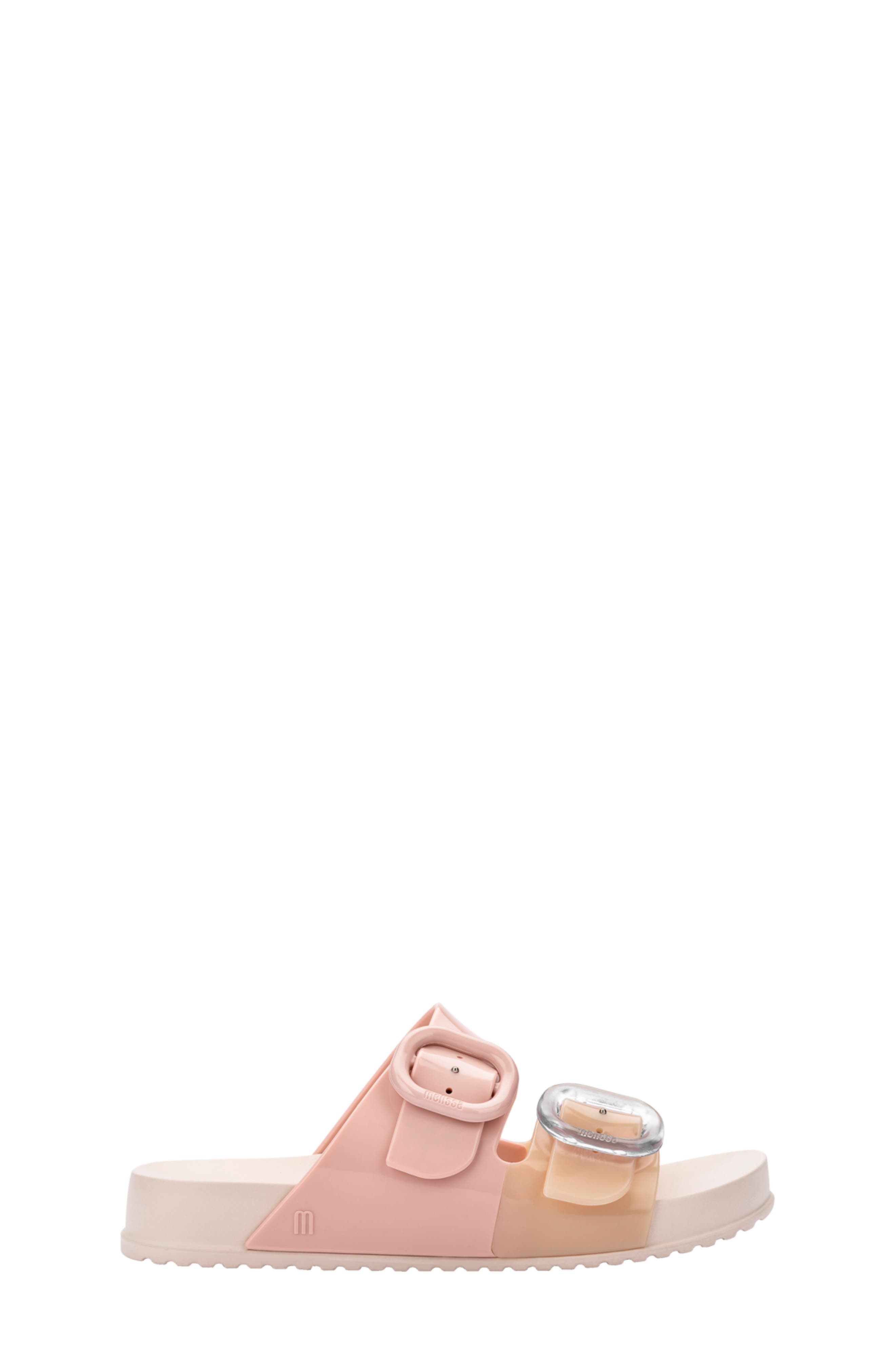 Mini Melissa Kids' Mini Cozy Slide Sandal, Alternate, color, Pink/Beige