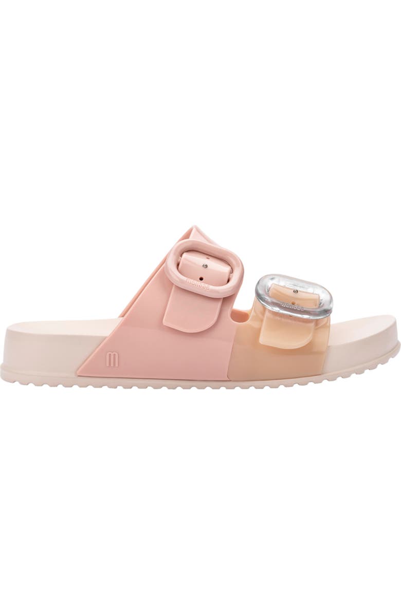 Mini Melissa Kids' Mini Cozy Slide Sandal, Alternate, color, Pink/Beige