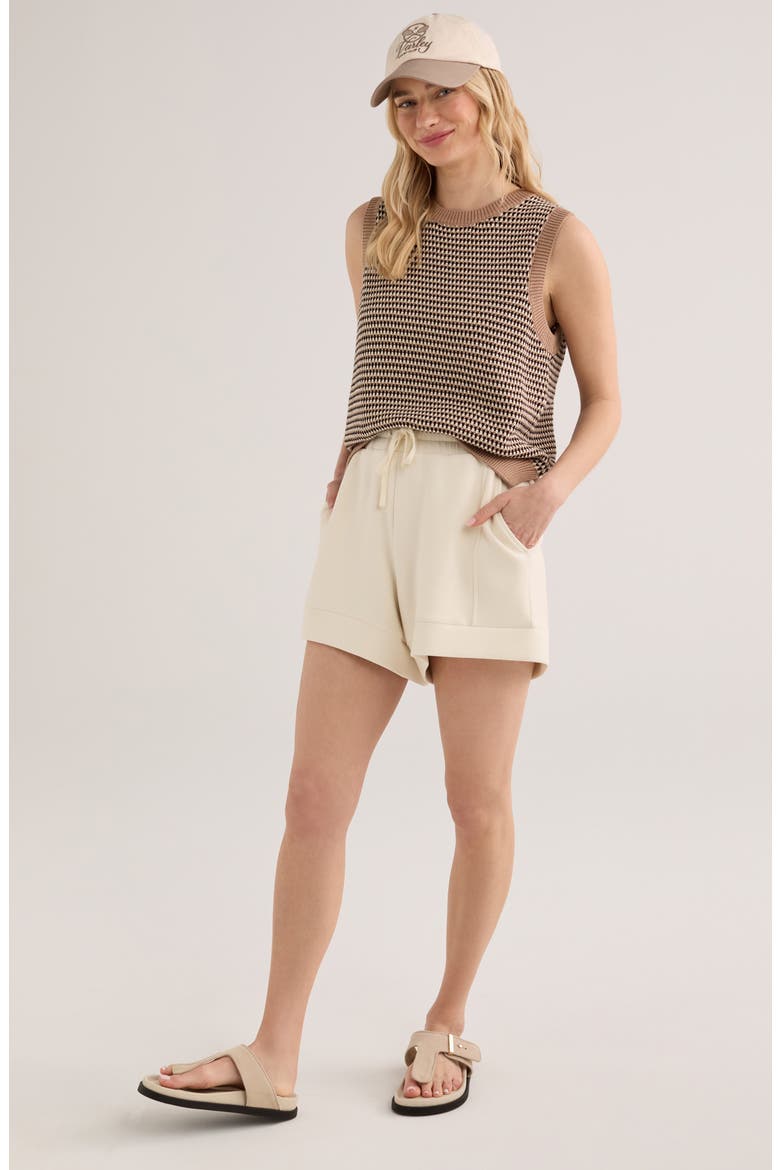 Knowles Texture Knit Sweater Vest, Alternate, color, WARM TAUPE MULTI STITCH