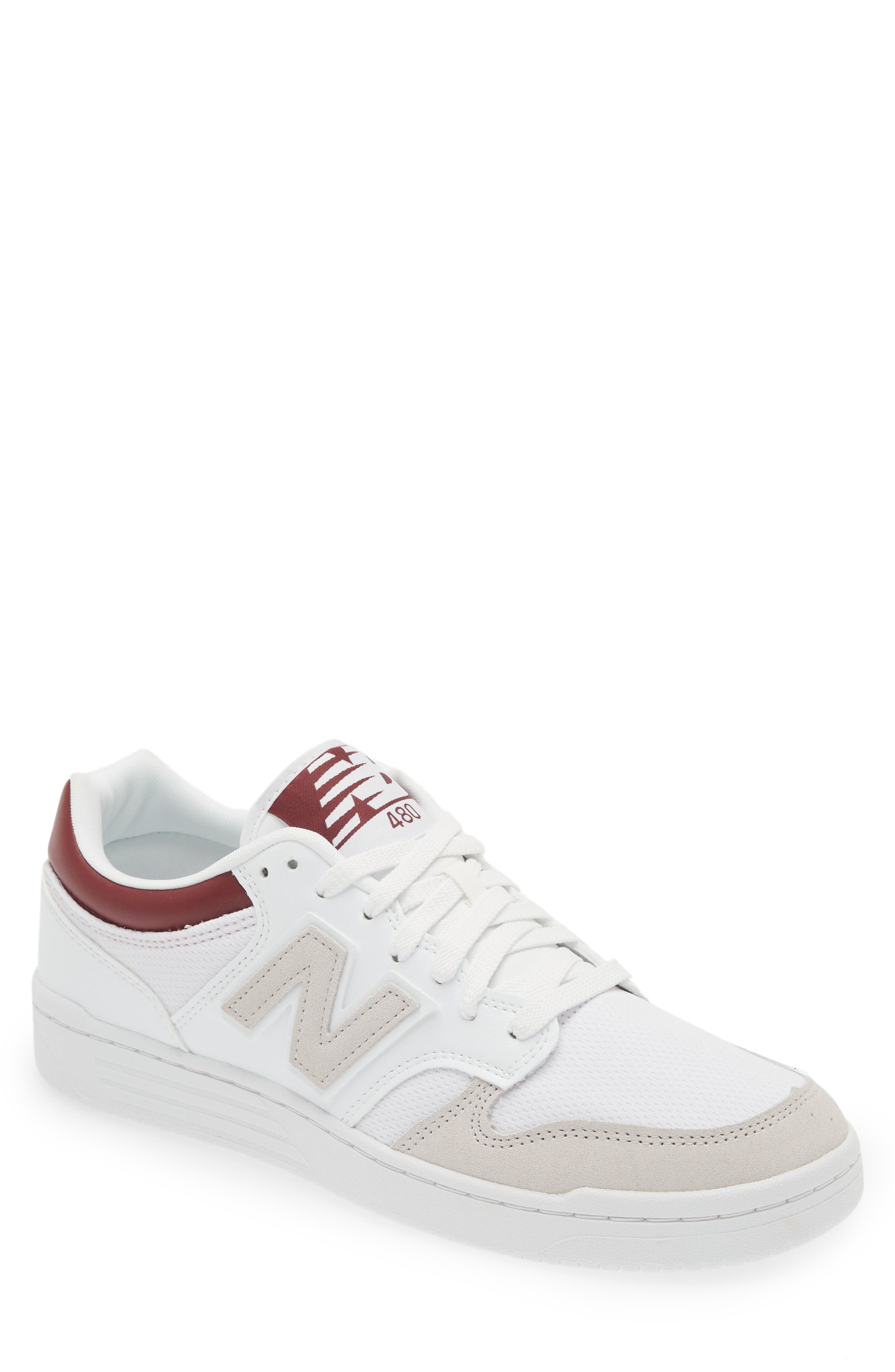 Gender Inclusive 480 Basketball Sneaker, Main, color, WHITE/ CLASSIC CRIMSON