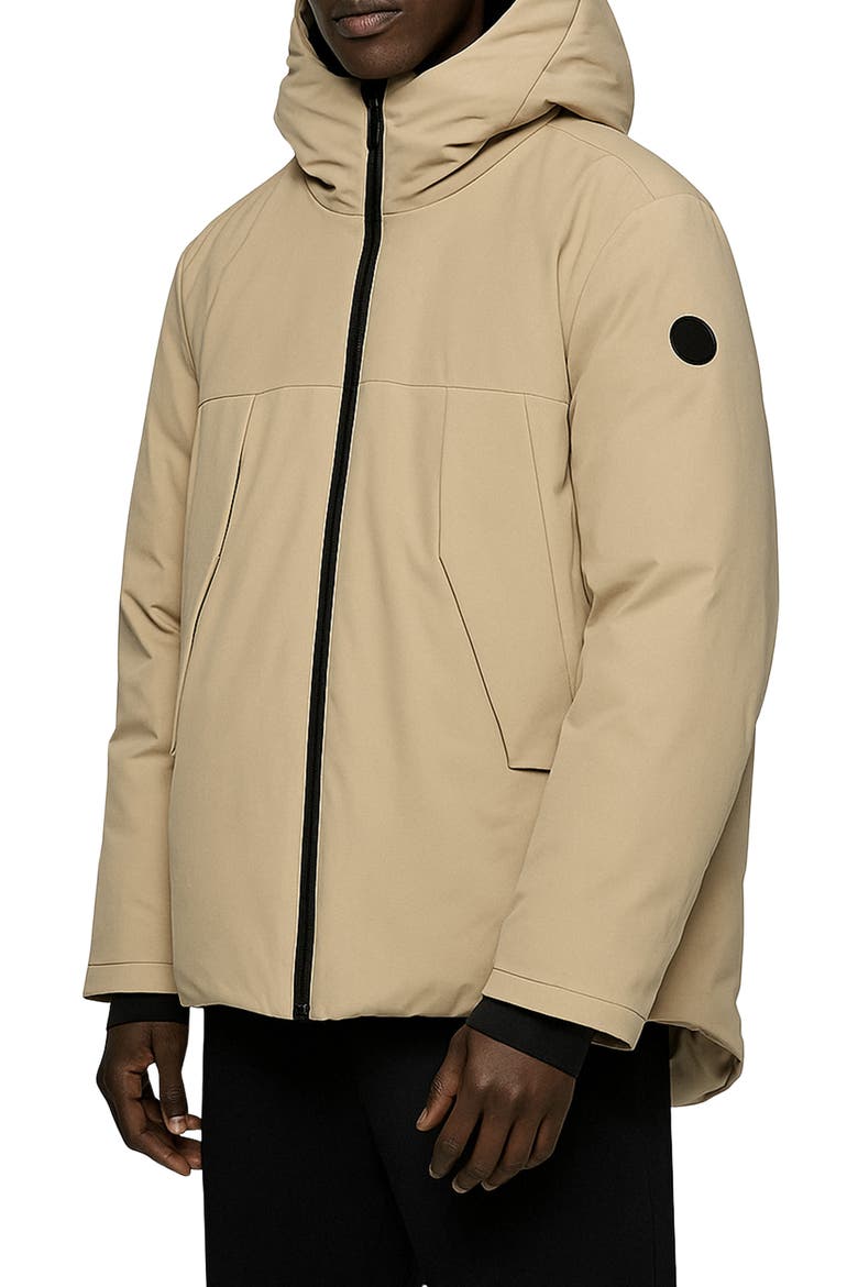 Hans Mid Length Hooded Parka, Main, color, TAUPE