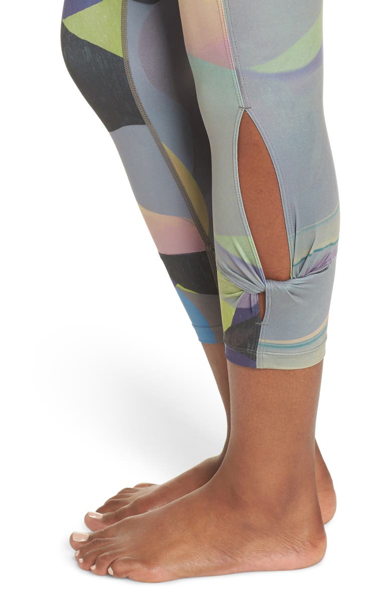 Zella Katya High Waist Abstract Print Recycled Crop Leggings, Alternate, color,