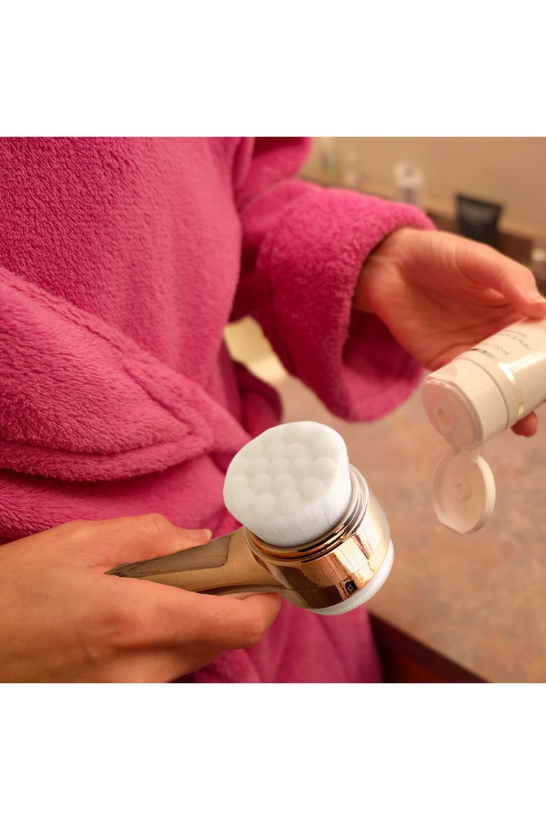 Dual Sided Facial Cleansing Brush, Alternate, color, Rose Gold