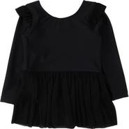 RuffleButts Flutter Long Sleeve Leotard