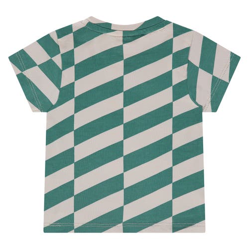 Babyface Asymmetrical Print Short Sleeve T-shirt In Green