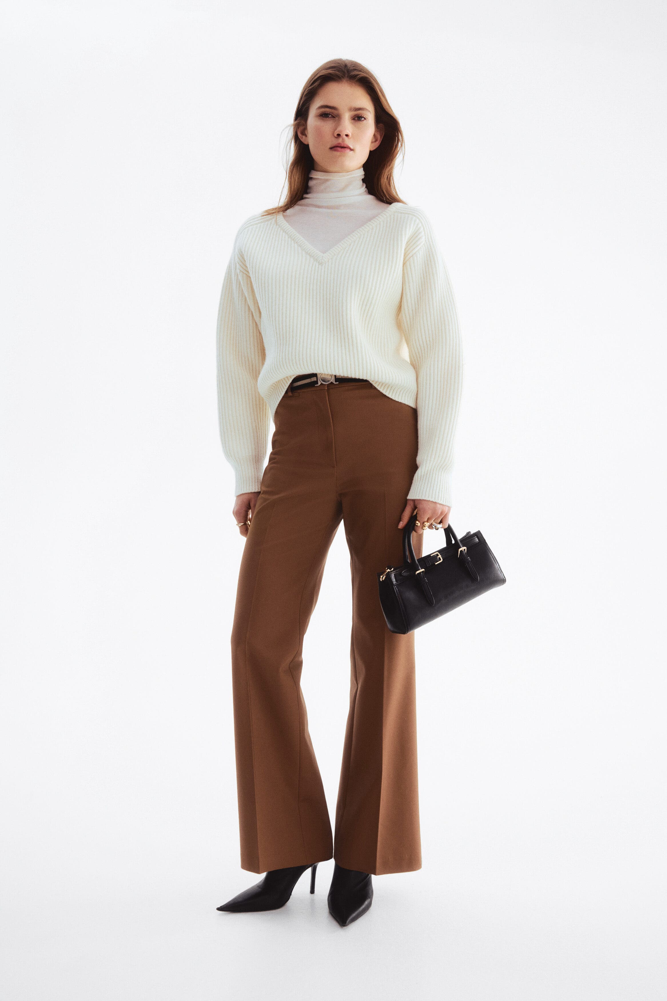 Belted Bootcut Trousers - image 2
