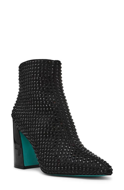 Betsey Johnson Colby Embellished Bootie in Black/Black 