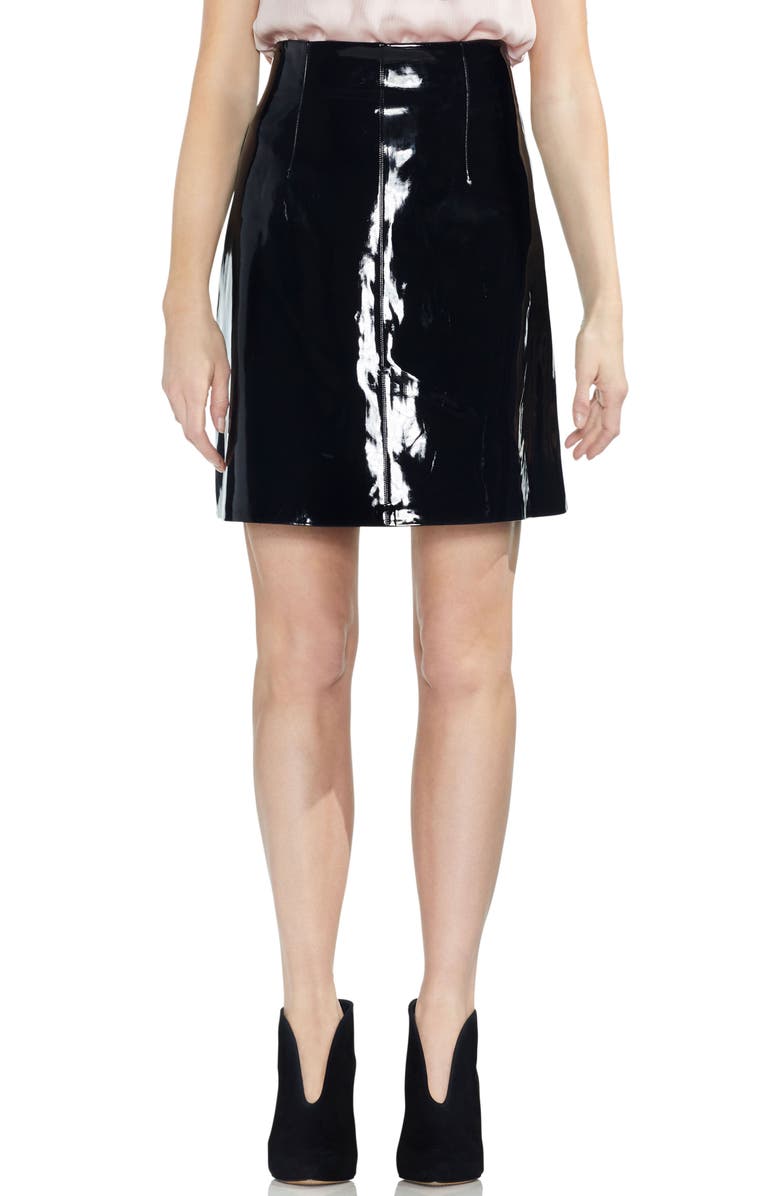 Vince Camuto Faux Patent Leather Skirt, Main, color, 