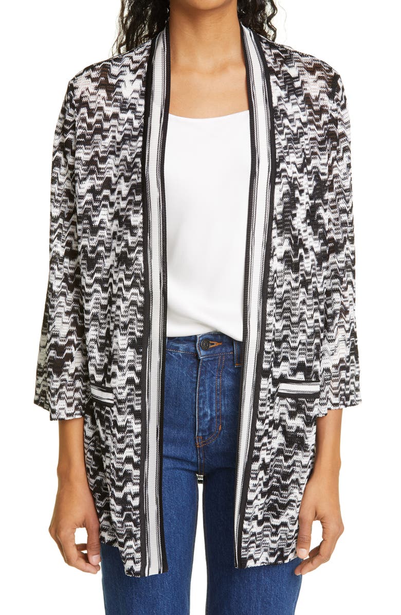 Missoni Contrast Trim Long Cardigan, Main, color, 