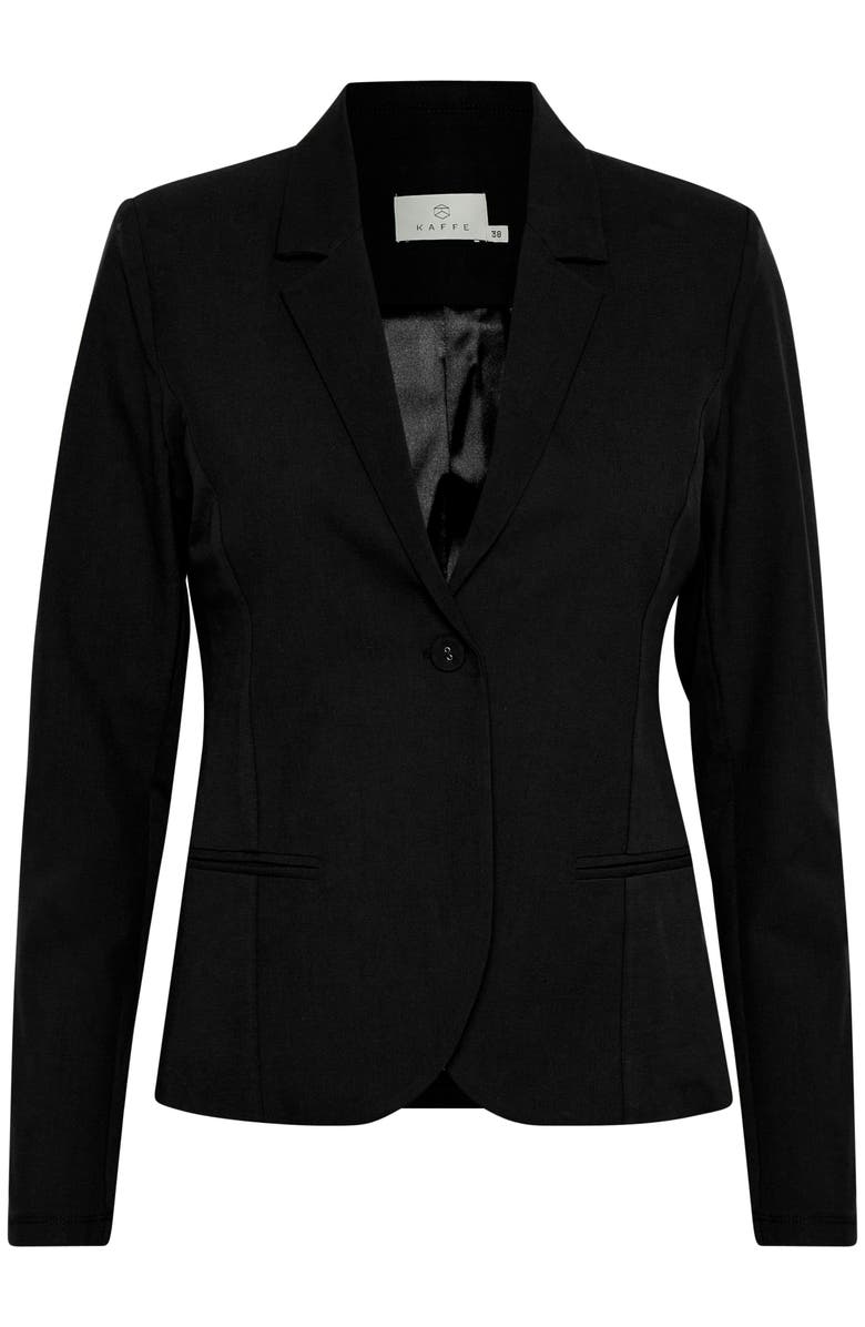 Kaffe Jillian Long Sleeve Regular Fit Blazer, Alternate, color, Black Deep