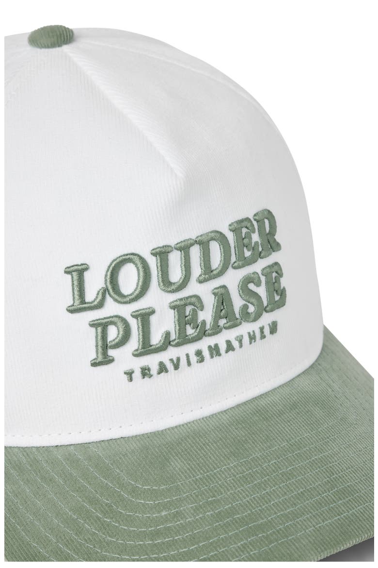 Louder Please Snapback Baseball Cap, Alternate, color, WHITE