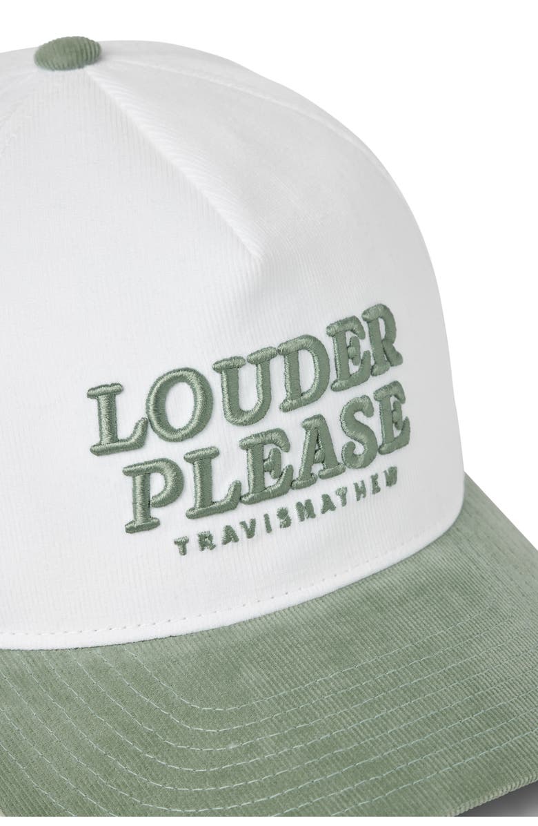 TravisMathew Louder Please Snapback Baseball Cap, Alternate, color, White