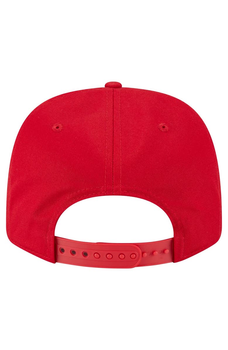 New Era Men's New Era Red Los Angeles Angels Circle Patch 9SEVENTY Stretch-Snap Hat, Alternate, color, Red