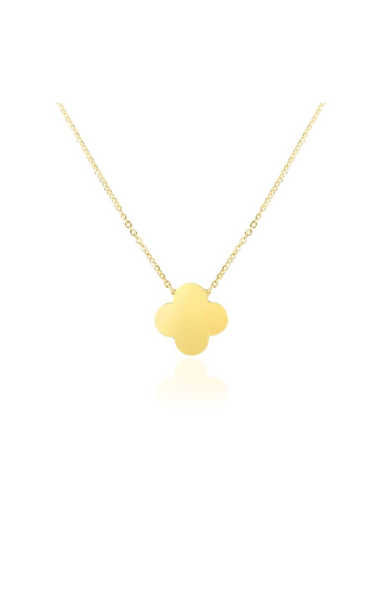The Lovery Fine Jewelry Extra Large Gold Single Clover Necklace, Main, color, Gold