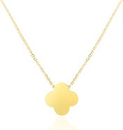 The Lovery Fine Jewelry Extra Large Gold Single Clover Necklace
