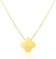 The Lovery Fine Jewelry Extra Large Gold Single Clover Necklace