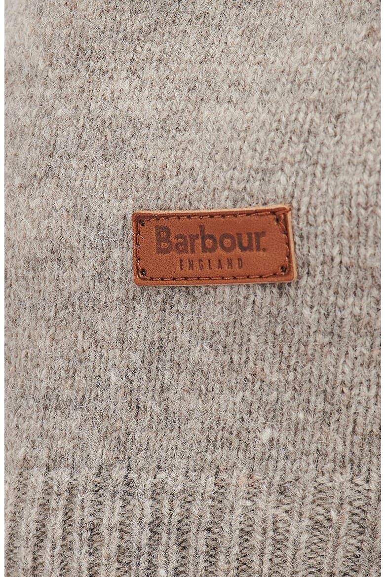 Patch Wool Quarter Zip Pullover, Alternate, color, STONE