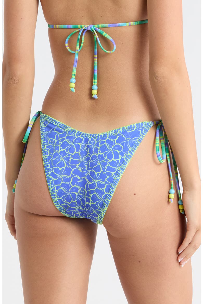 Ring Lace Stitch Side Tie Bikini Bottoms, Alternate, color, SUGAR WAVE