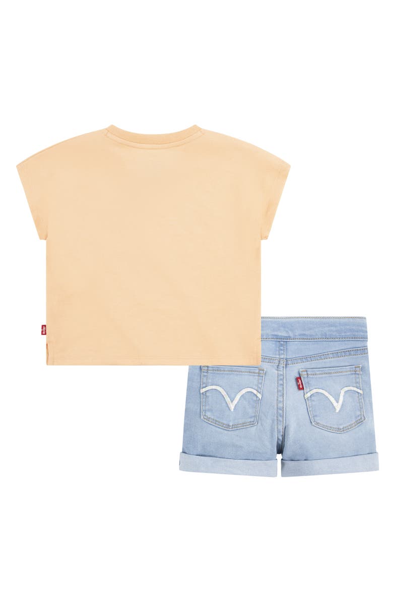 Levi's Kids' Palm T-Shirt & Shorts Set, Alternate, color, Coral Sands