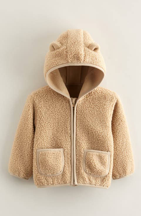 Cozy Hooded Faux Shearling Jacket (Baby)