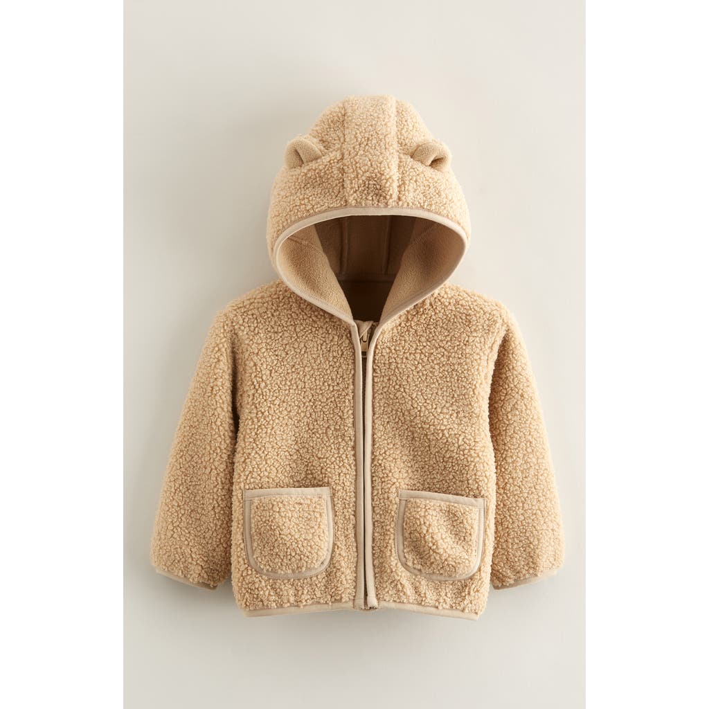 Tucker + Tate Cozy Hooded Faux Shearling Jacket in Tan Stock  product